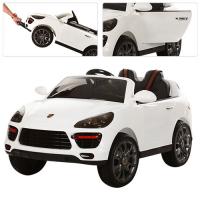купить Электромобиль для детей Porsche Cayenne M 3191EBLR-1 кожаное сиденье (белый)