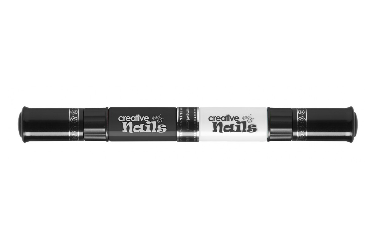 фото Детский лак-карандаш для ногтей Malinos Creative Nails на водной основе (2 цвета чёрний + белый)