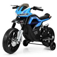 купить Детский мотоцикл Bambi JT5158-4 с дополнительными колесами (синий)