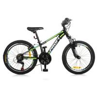 купить Спортивный велосипед Profi 20 дюймов G20A315-L-1B Shimano (черно-салатовый)