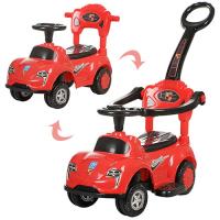 купить Каталка-толокар M 3274-2-3 со съемной родительской ручкой  (красно-черный)