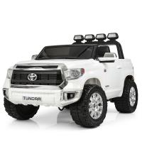 купить Детский электромобиль внедорожник Toyota Tundra JJ2255EBLR-1 кожаное сиденье (белый)