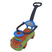 купить Детская машинка каталка Q 06-3-5 толокар с родительской ручкой (зеленая)