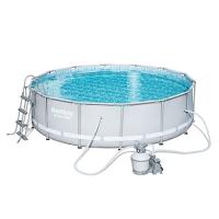 купить Каркасный бассейн Bestway 56644 с аксессуарами (427-107 см)