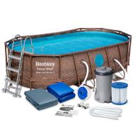 купить Каркасный бассейн Bestway 56714 фильтр-насос и аксессуары (427-250-100 см)
