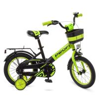 купить Детский двухколесный велосипед 14 дюймов Profi W14115-6 Original (зелено-черный матовый)