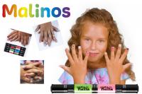 купить Детский лак-карандаш для ногтей Malinos Creative Nails на водной основе (2 цвета Морской волны + Розовый)
