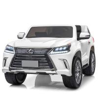 купить Детский джип Lexus LX570 M 3906(MP4)EBLR-1 полный привод 4 мотора и кожаное сиденье (белый)
