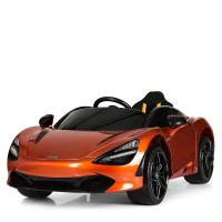 купить Детский спорткар McLaren 720S M 4085EBLRS-7 кожаное сиденье и автопокраска (оранжевый)