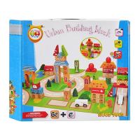купить Деревянный игрушечный городок MD 0679 игровое поле (66 деталей)