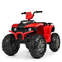 купить Детский квадроцикл Bambi M 4246EL-3 два мотора колеса EVA кожаное сиденье (красный)