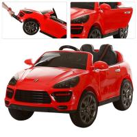 купить Электромобиль для детей Porsche Cayenne M 3191EBLR-3 кожаное сиденье (красный)