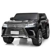 купить Джип для детей Lexus LX570 M 3906EBLR-2 полный привод и кожаное сиденье (черный)