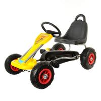 купить Железный педальный карт Bambi M 1564-6 с надувными колесами (желтый)