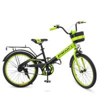 купить Детский двухколесный велосипед 20 дюймов Profi W20115-6 Original (зелено-черный матовый)