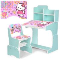 купить Растущая парта для детей со стульчиком W 2071-48-5 Hello Kitty (мятная)