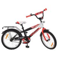 купить Двухколесный велосипед для детей 20 дюймов Profi G2055 Inspirer (черно-бело-красный-матовый)