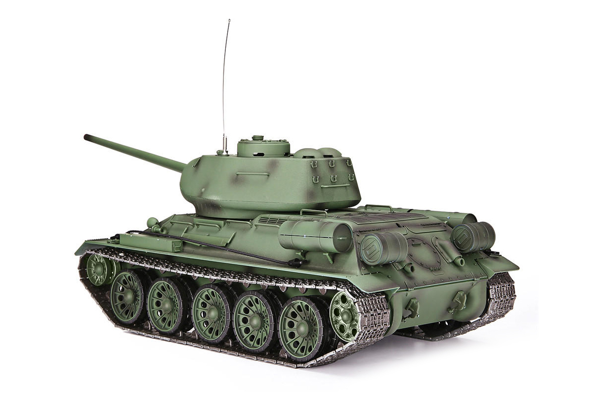 фото Танк на радиоуправлении 1:16 Heng Long T-34 с пневмопушкой и и/к боем (Upgrade)