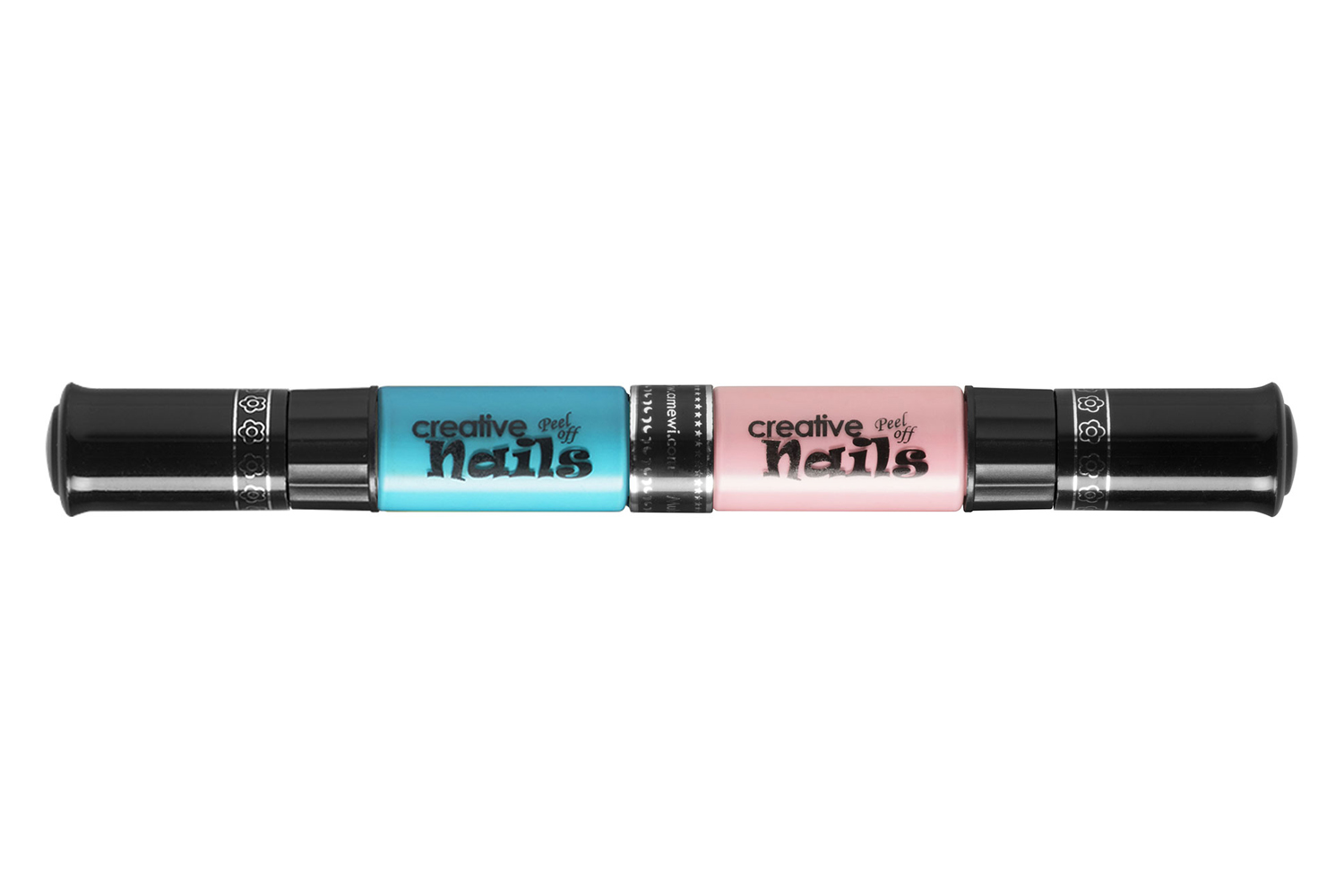 фото Детский лак-карандаш для ногтей Malinos Creative Nails на водной основе (2 цвета Сочный голубой + Нюд)