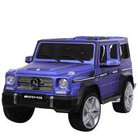 купить Джип для детей Mercedes M 3567EBLRM-4 двери открываются кожа (синий матовый)