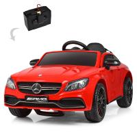 купить Спортивный электромобиль Mercedes AMG M 4010EBLR-3 с кожаным сиденьем (красный)