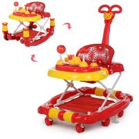 купить Детские ходунки 3в1 качалка Bambi M 3848-3 с родительской ручкой и музыкой (красные)