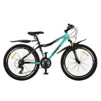 купить Спортивный велосипед Shimano 24 дюйма XM241D Profi (бело-голубой)