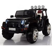 купить Детский электромобиль джип Bambi M 3572EBLRS-2 автопокраска кожа 4 мотора (черный)