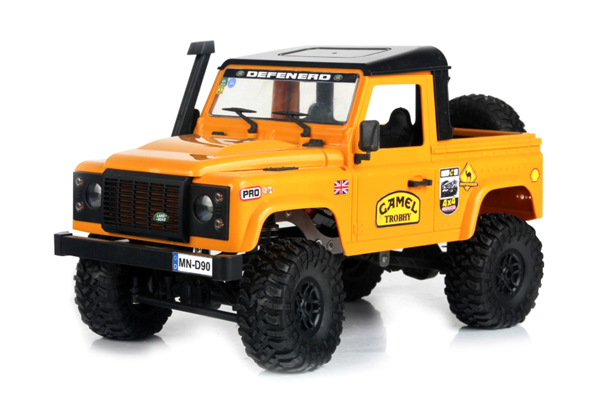 фото Машинка на радиоуправлении 1:12 MN Model Краулер D90 Defender полноприводный (желтый)