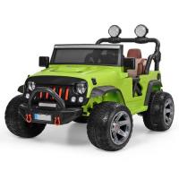 купить Внедорожник для детей Bambi M 3673EBLR-5 с кожаным сиденьем (зеленый)