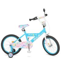 купить Двухколесный велосипед для девочки 18 дюймов Profi L18133 Butterfly 2 (голубой)