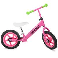 купить Беговел для детей 12 дюймов PROF1 KIDS M 3440A-2 резиновые колеса (розовый)
