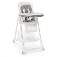 купить Детский стульчик для кормления Bambi M 3822-2 кожаный с выдвижным столиком (серый)