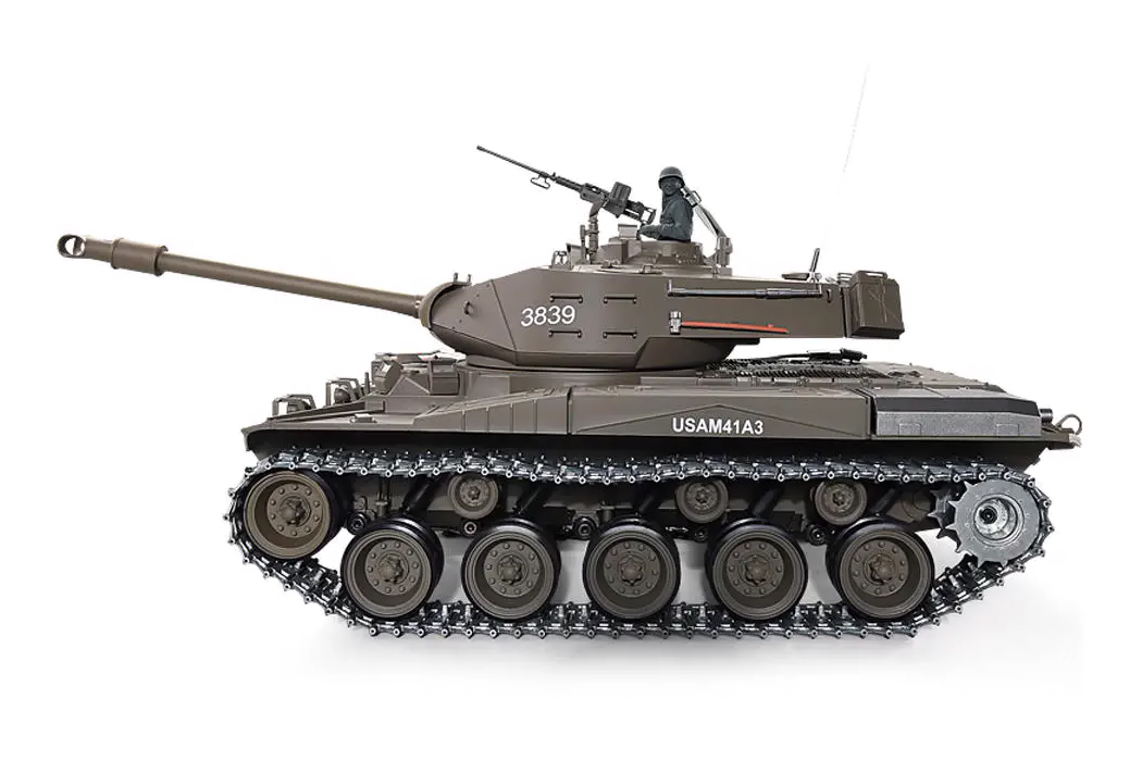 фото Танк на радиоуправлении 1:16 Heng Long Bulldog M41A3 с пневмопушкой и и/к боем (Upgrade)