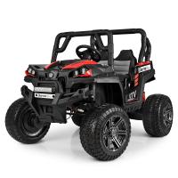 купить Детский джип Bambi M 3983EBLR-3 с полным приводом и кожаным сиденьем (красный)