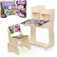 купить Парта с полочками Bambi W 2071-7-3 регулируемая по высоте (венге светлый Minnie)