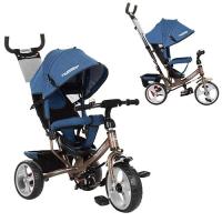 купить Трехколесный велосипед TurboTrike M 3113J-13 колеса EVA джинсовый (шоколад)