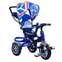 купить Трехколесный детский велосипед TurboTrike M 3114-1A резина (синий)