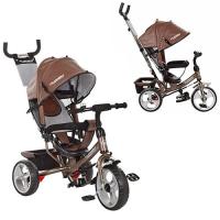 купить Трехколесный велосипед для детей TurboTrike M 3113L-13 колеса EVA (кожа шоколадный)