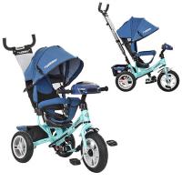 купить Детский велосипед три надувных колеса Turbotrike M 3115HAJ-15 джинс (бирюзовый)