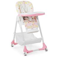 купить Детский стульчик для кормления Bambi M 3822-5 кожаный с выдвижным столиком (фламинго розовый)