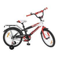 купить Велосипед для детей двухколесный 18 дюймов Profi Inspirer G1855 (черно-бело-красный-матовый)