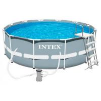 купить Бассейн каркасный круглый Intex 26716 с фильтр-насосом и лестницей (366-99 см)
