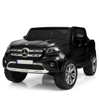 купить Детский джип Mercedes M 3996EBLR-2 полный привод и кожаное сиденье (черный)