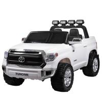 купить Детский джип Toyota Tundra JJ2255EL-1 с кожаным сиденьем (белый)