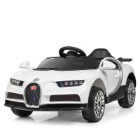купить Детский автомобиль Bugatti M 3988EBLR-1 с кожаным сиденьем 2 мотора (белый)