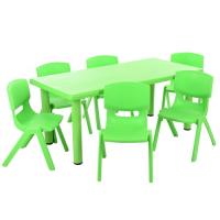 купить Детский столик со стульчиками TABLE1-5 регулируемая высота (зеленый)