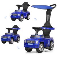купить Каталка-толокар для детей Bambi M 3597B-4(2) с родительской ручкой и козырьком (синяя)