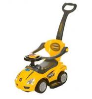 купить Детская машинка каталка Z 382-6 с ручкой (желтая)