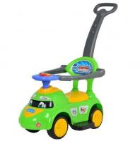 купить Детская машинка каталка- толокар Q 02-3-5 с родительской ручкой (зеленая)